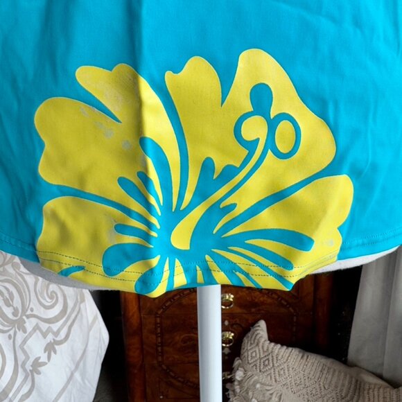 NWT Late 90s Vintage Y2K Aqua and Yellow String Bikini With Skirt - Picture 6 of 12